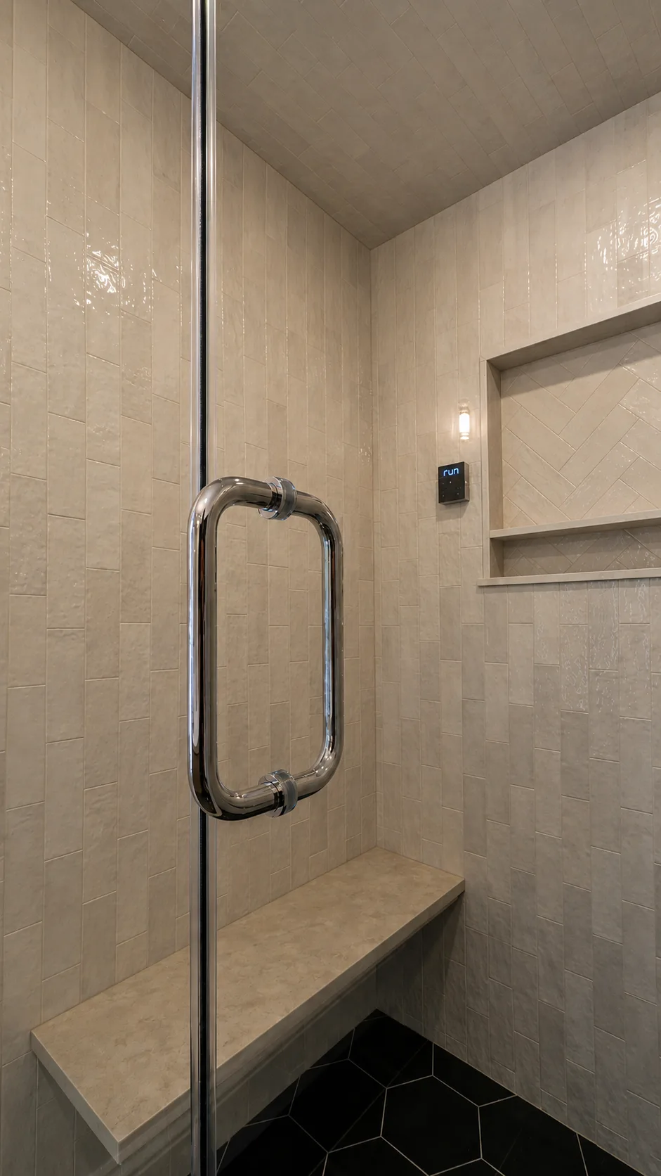 Modern bathroom remodeling project in Peabody, MA & North Shore by Wolf Carpenters