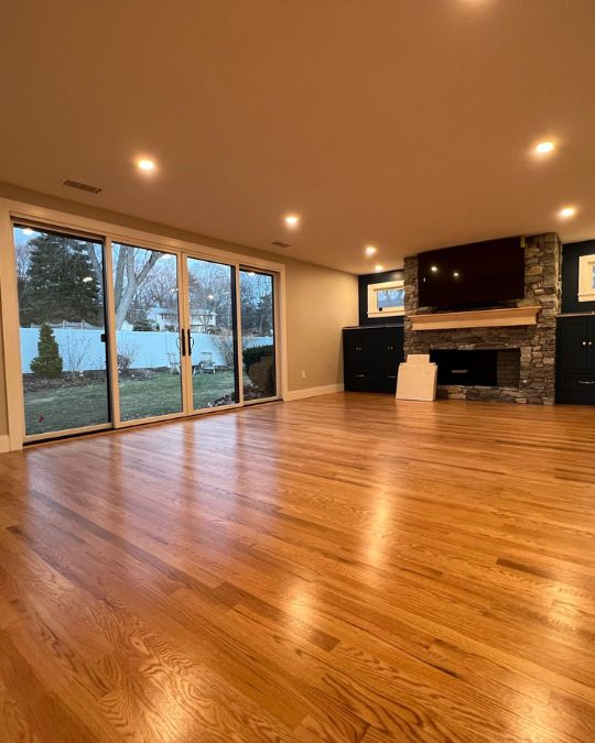 Hardwood flooring installed by Wolf Carpenters